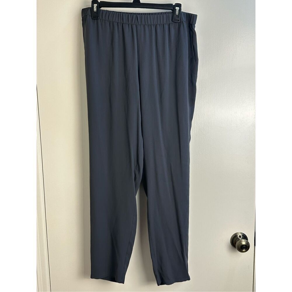 Eileen Fisher size M Silk Georgette Crepe Tapered Pants - 100% - Picture 6 of 10